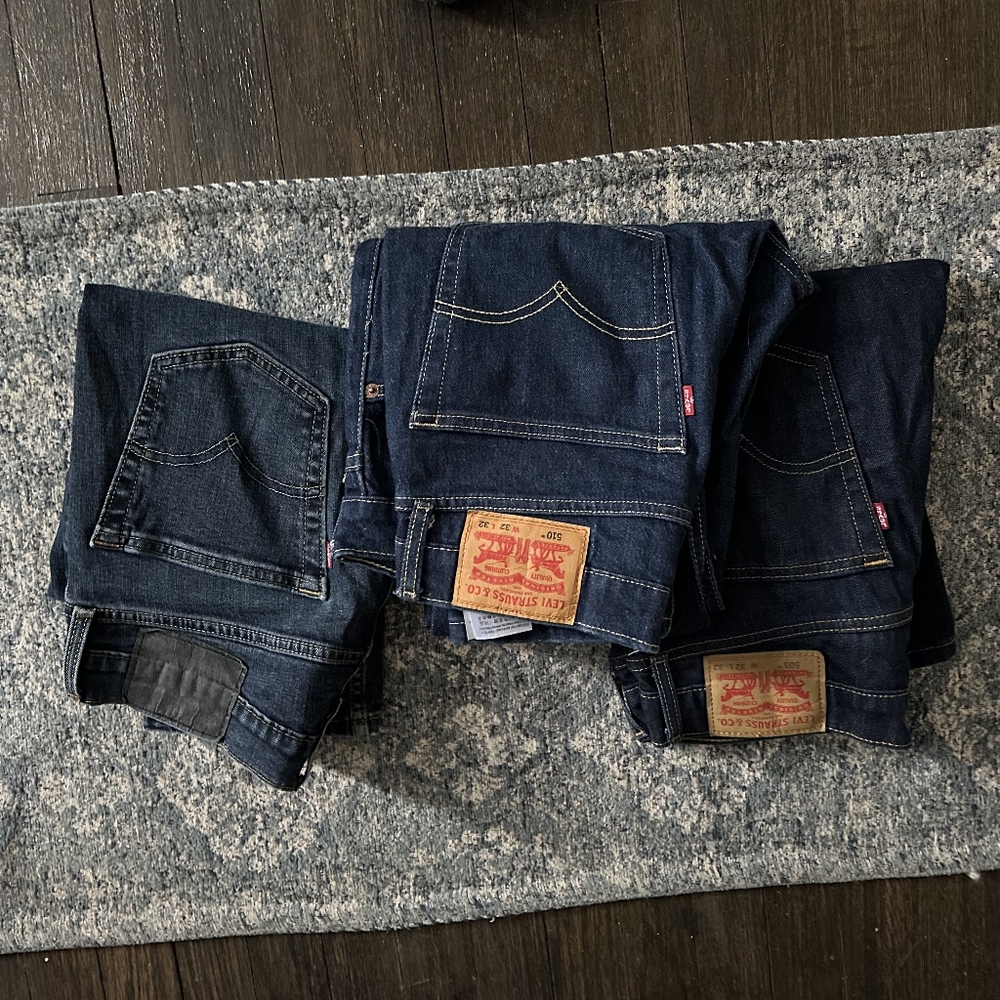 Lot of 3 Levi Strauss & Co. Blue Denim Jeans Sz 32 X 32 - Picture 7 of 7